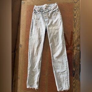 Abercrombie & Fitch The Dad High Rise Light Blue Jeans